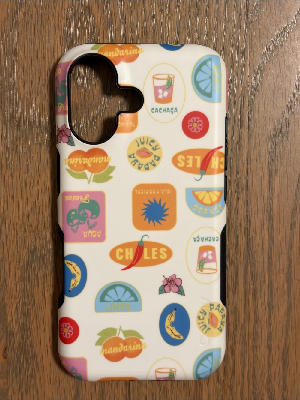 Colorful Tropical Pattern Phone Case - White